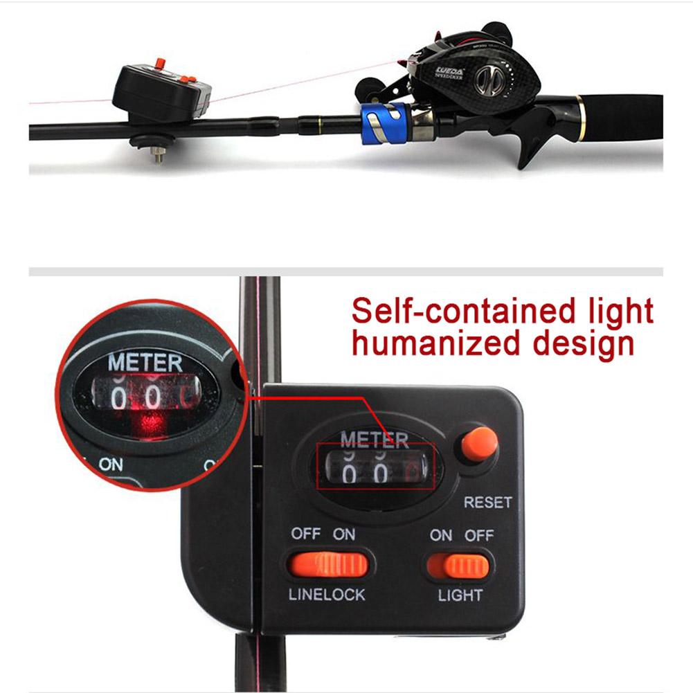 Fishing Line Length Counter Fishing Line Counter Full-featured Equipped With Light Fishing Tackle Tool 1