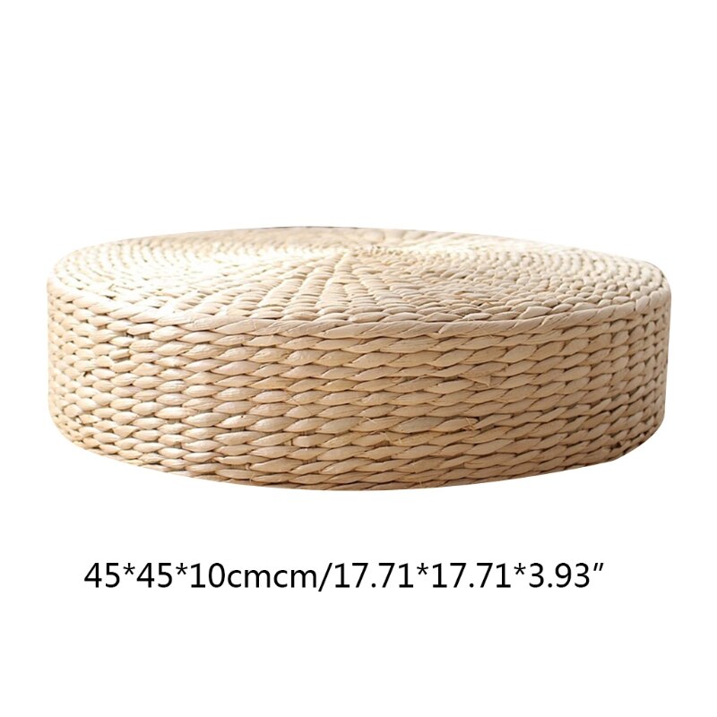 Håndvevd rund sittepute japansk tatami gulv naturlig cattail mat rom  n1ha: 30 x 6cm
