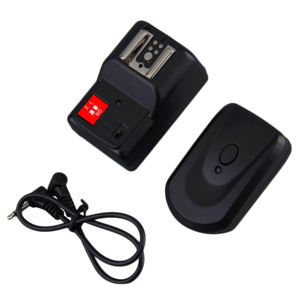 Universal 4 Kanalen Zender Draadloze Radio Flash Trigger Set met PT-04GY Ontvangers Camera PC Sync Cord voor Studio Flash