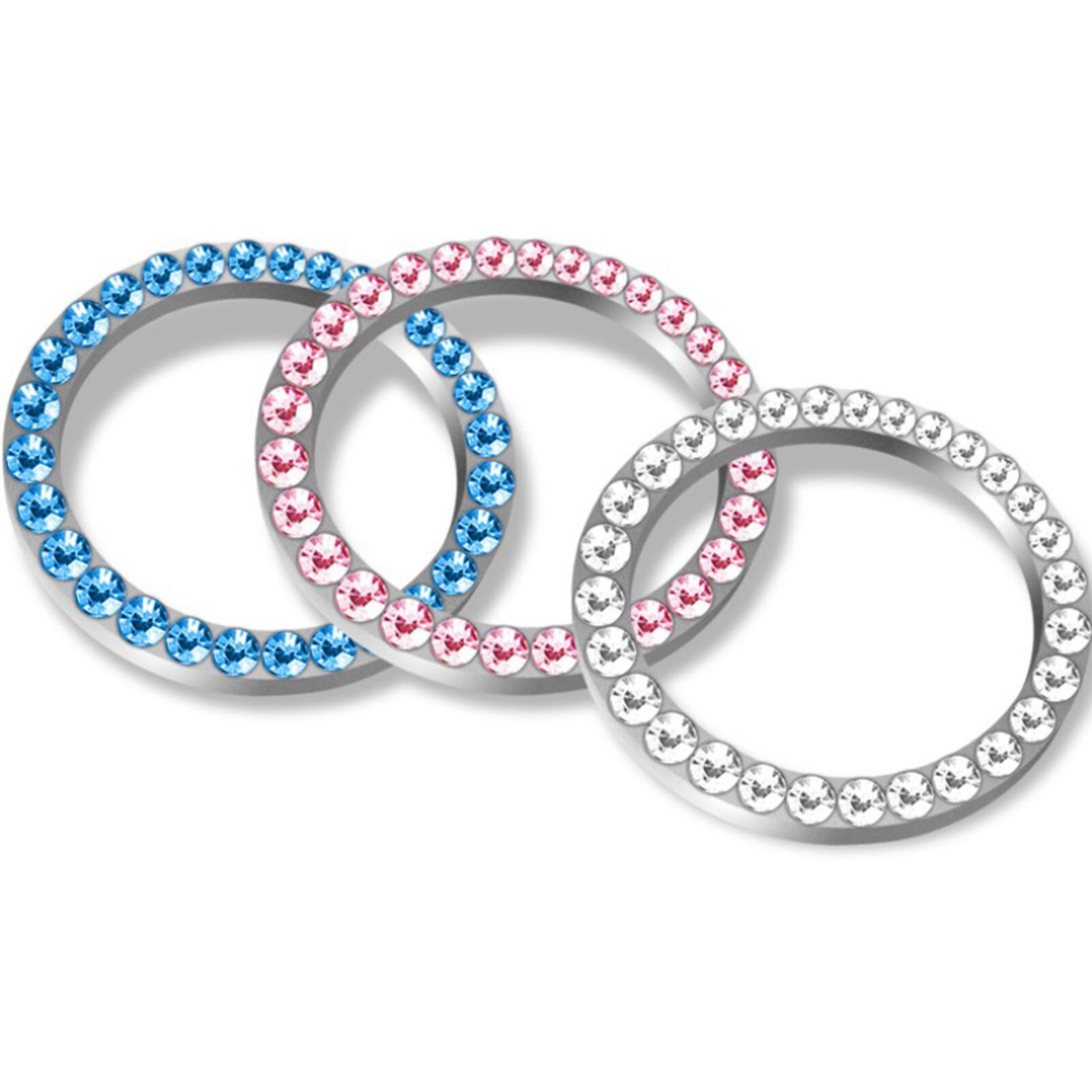 Auto Starter Switch Decor Auto-interieur Strass Ring Auto Starter Ring Decoratie Auto Interieur Decoratie Vrouw