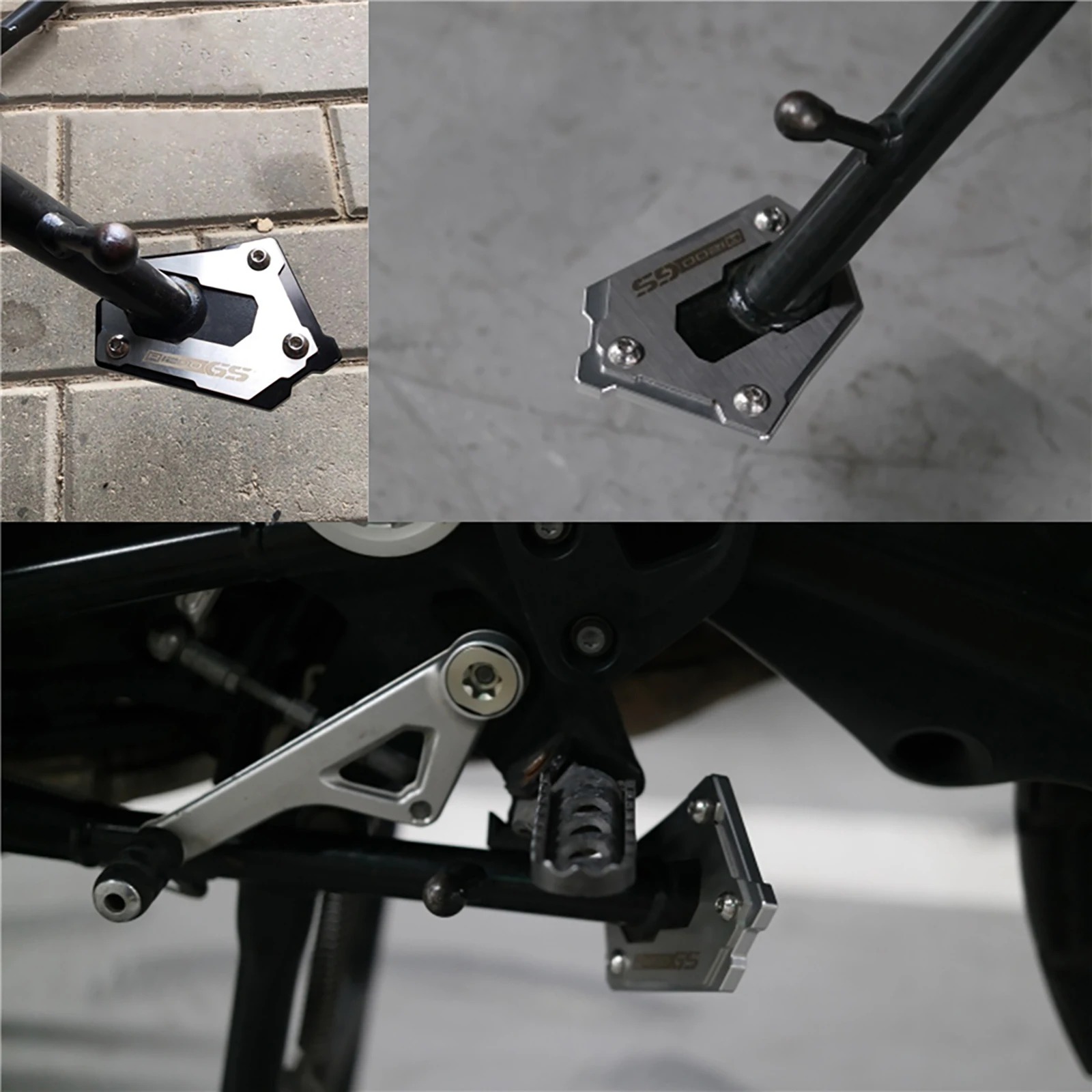 Para bmw r1250gs r1200gs r1250 gs aventura r1200 gs gsa gs1250 hp motocicleta kickstand suporte lateral ampliador almofada r 1250 1200 gs