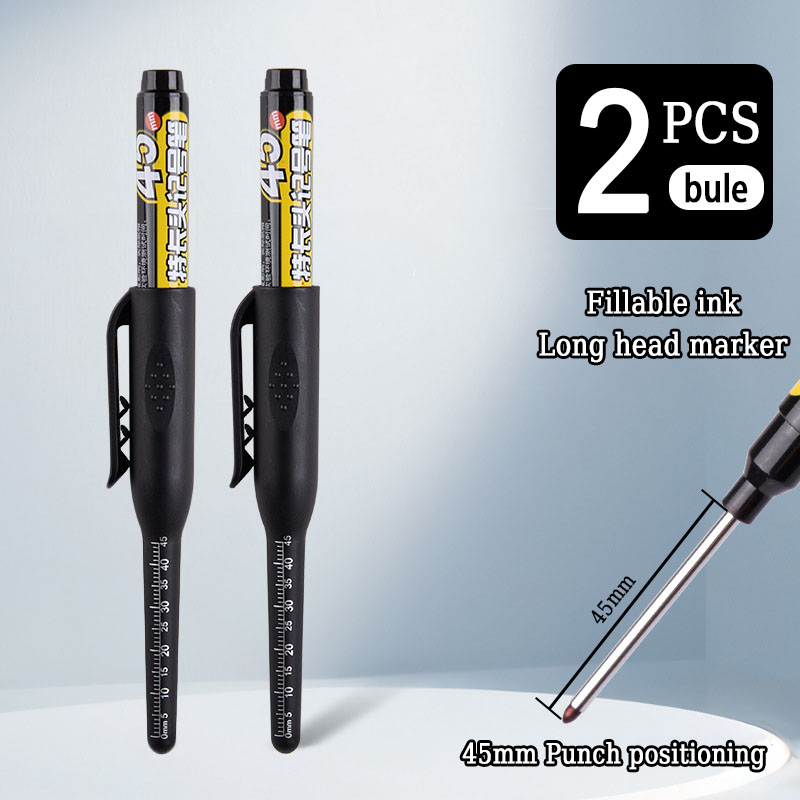 45mm långa spetsiga oljepennor vattentät snabbtorkande lämplig för träbearbetning kakel glas ritning markering kontor: Ljusgrå