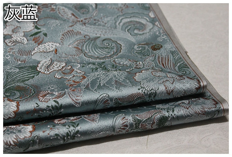 75x100cm tela de brocado Jacquard metálico de estilo japonés importada, tela teñida de hilo de Jacquard 3D para tapicería de vestido de abrigo