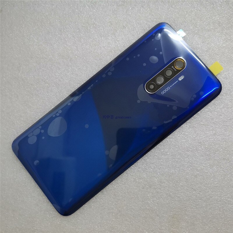 X2pro original habitação para oppo realme x2 pro vidro reparação capa da bateria substituir traseira do telefone da porta + logotipo câmera lente