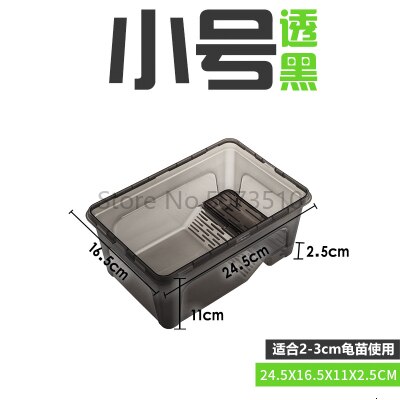 Turtle Tank with Drying Platform, Turtle Breeding Box, Brazilian Turtle, Nursery Pot, Terrarium, Transparent Amphibious Villa: MULTI