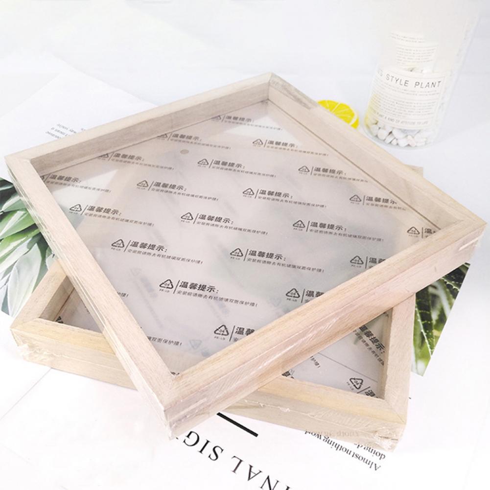 20/30 cm Houten Fotolijst braamvrij Handwerk DIY Acryl Kinderen Schilderen Display Frame Papier Maken Mold Gereedschap Home Decor