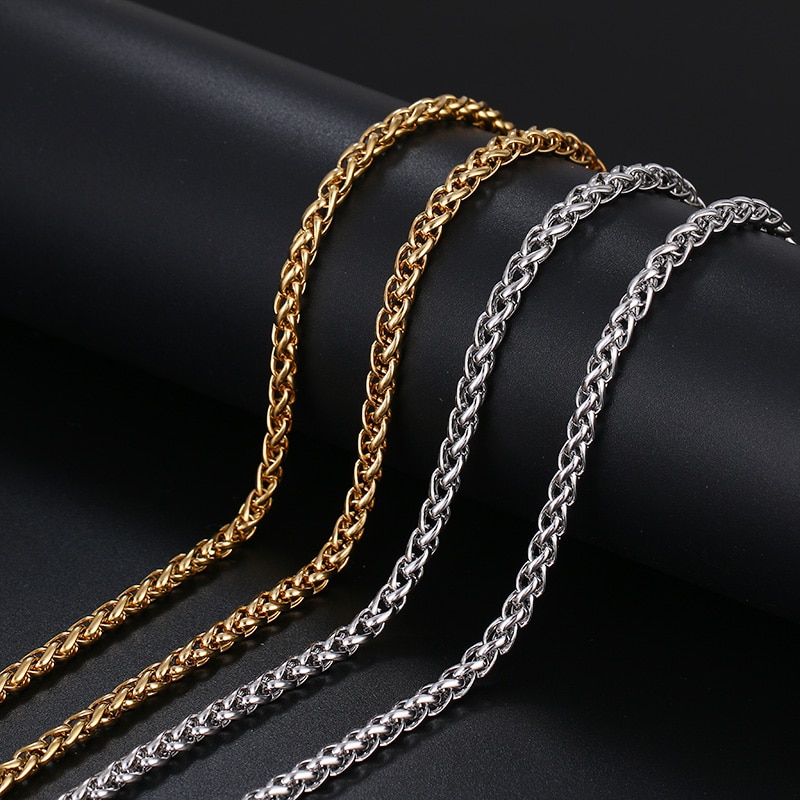 CACANA Stainless Steel Chain Necklaces For Man Women Gold Silver Color For Pendant Flower Basket Donot Fade Jewelry N1914