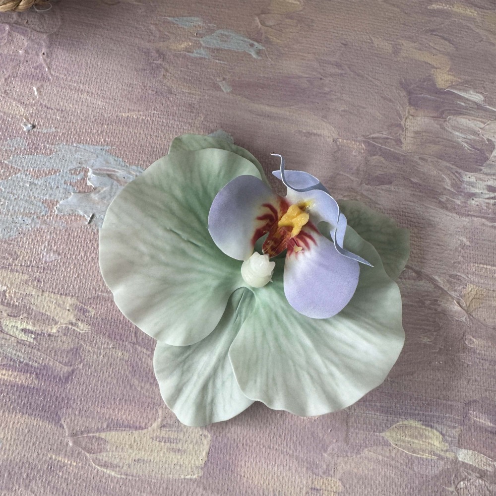 Süße Orchidee Blume Haarnadel thailändisch Stil Böhmischen Stil Schmetterling Orchidee Haar Clip Strass Legierung Frauen Seite Clip Strand: Rosa