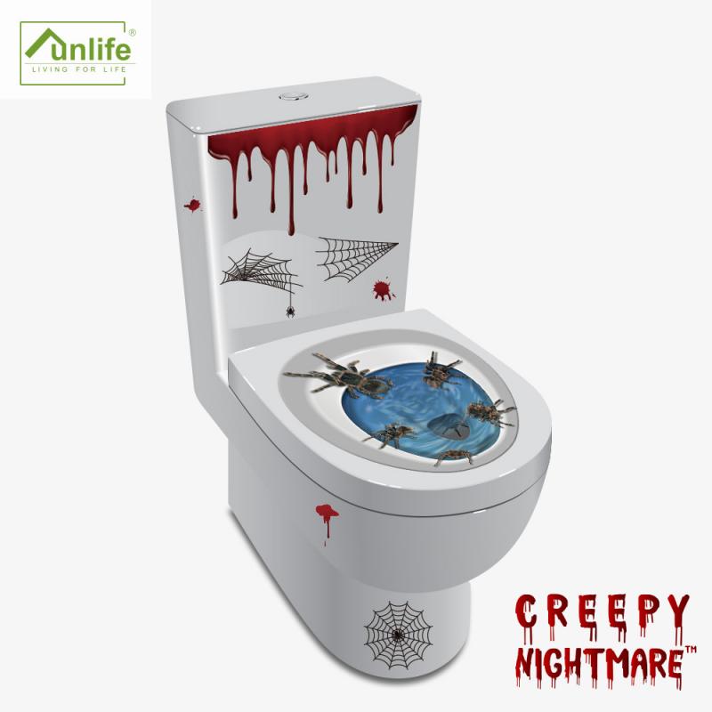 Halloween Toilet Wall Stickers Home Decoration Toilet Series Various Styles Horror Atmosphere Funny KTV Bar