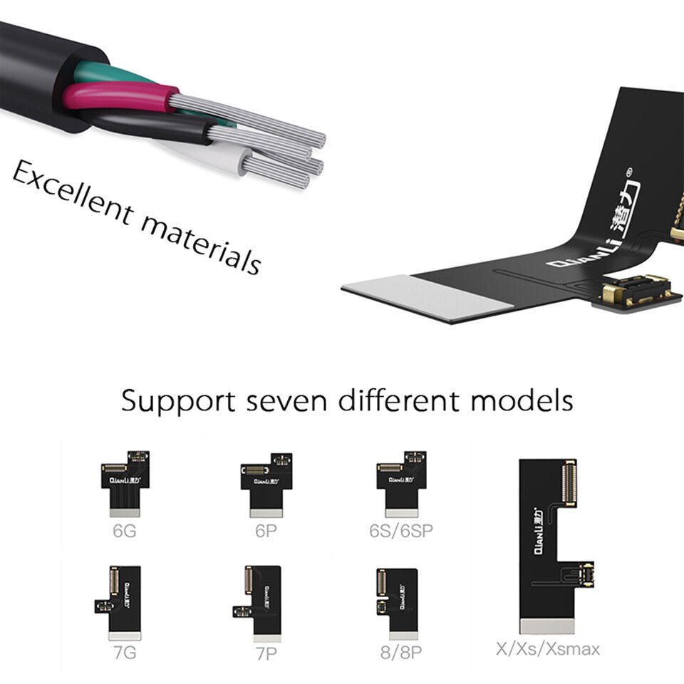 QIANLI Voeding iPowerMAX test Kabel voor iPhone XS MAX X 8G 8P X 7G 7P 6S 6SP 6G 6P DC Power control Draad test lijn iPower