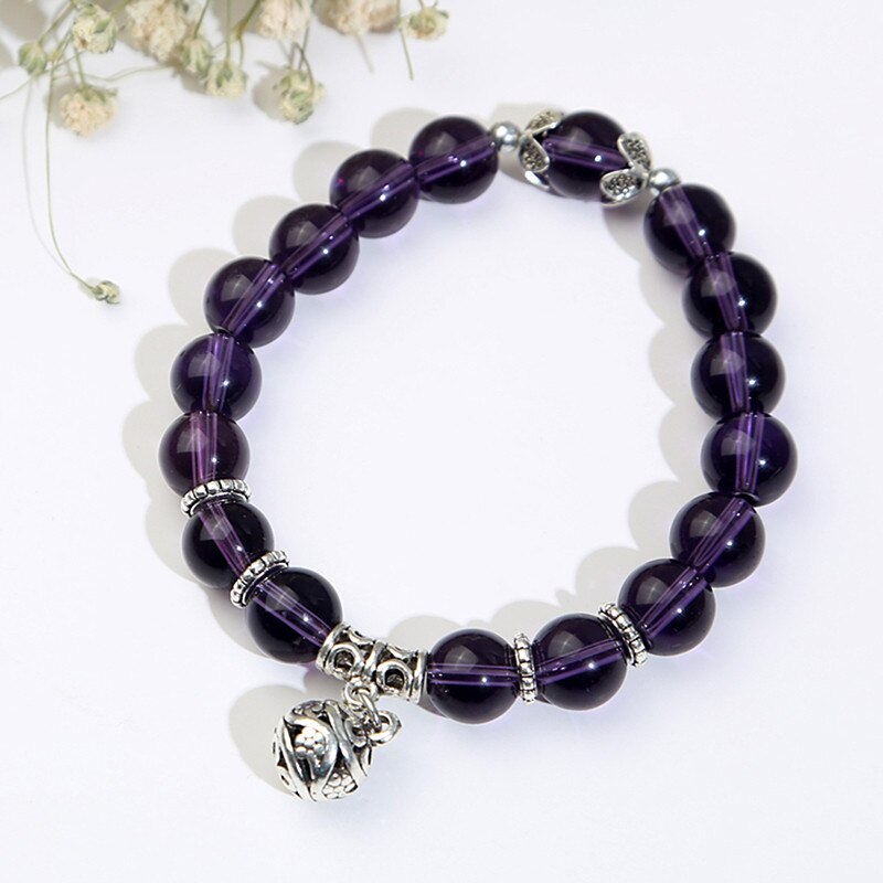 Natural Opal Beads Bracelets Crystal Women Bracelet Vintage Stainless Steel Braceletes For Women