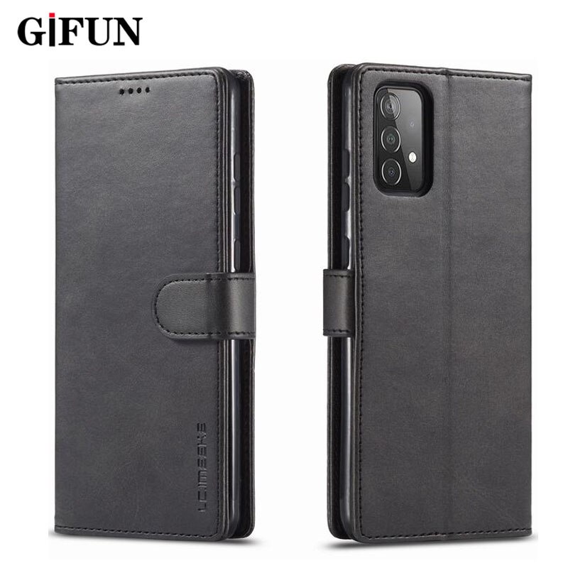 Leather Flip Case Voor Samsung Galaxy A52 5G Case Wallet Flip Boek Cover Voor Samsung Een 52 A52 Luxe magnetische Telefoon Tas Case Etui