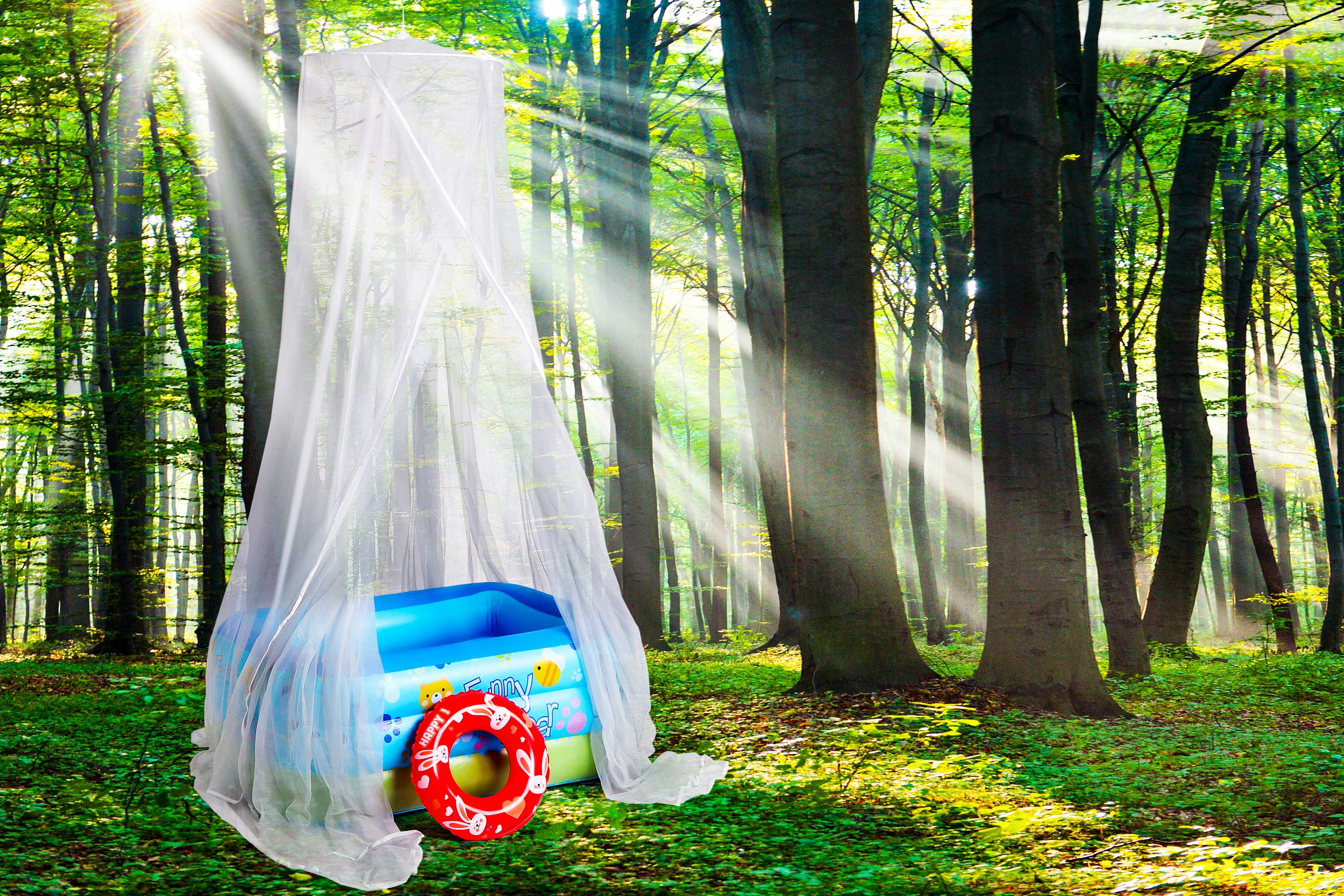 C Aventik No-See-Um mesh Square and Conical Mosquito Net for Bed 2 Choices, Grey Color, Indoor & Outdoor Use