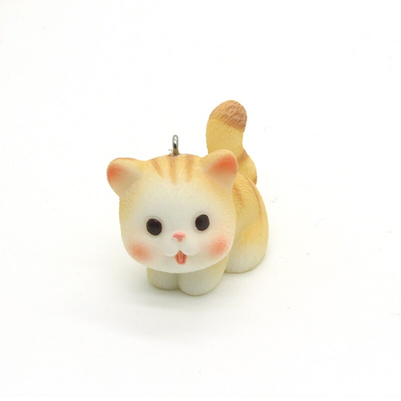 1 pz Kawaii 3D gatti portachiavi in resina Charms artigianato fai da te ciondolo animale accessorio fatto a mano Pet girocollo collana fascino gioielli fare: 04