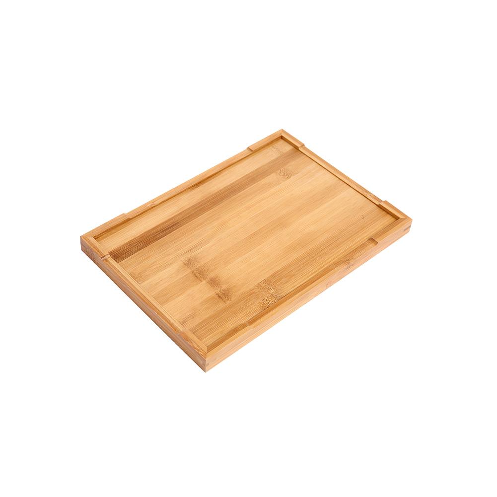 Wooden Tea Set Tray Rectangular Japanese Style Bamboo Tea Tray Solid Wooden Fruit Bread Tray Wooden Tray: Red