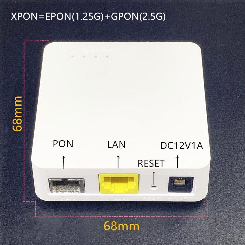 Minni modem compatível onu 68mm xpon epong/gpong/epon onu ftth, roteador em versão inglesa onu mini 68*68mm