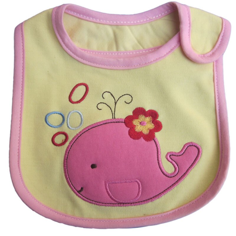Baby Slabbetjes Leuke Cartoon Patroon Peuter Baby Waterdichte Speeksel Handdoek Katoen Fit 0-3 Jaar Oude Baby Burp Doeken voeden: Little whale