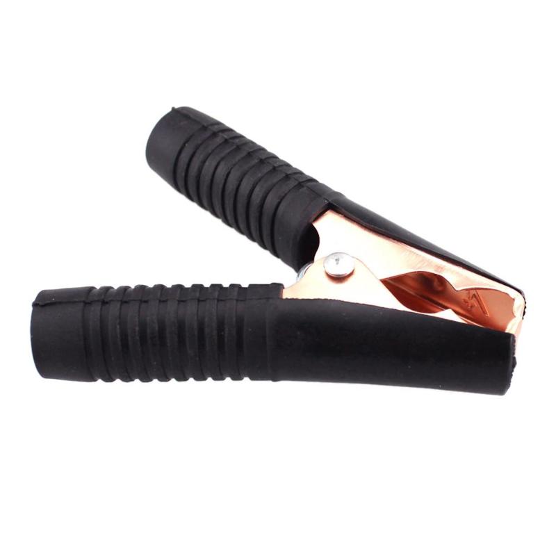 thumbnail image 2 of Pair Wired Battery Cable Head And Clamps – Copper, Rubber Insulated, Italy Made 2 of 6