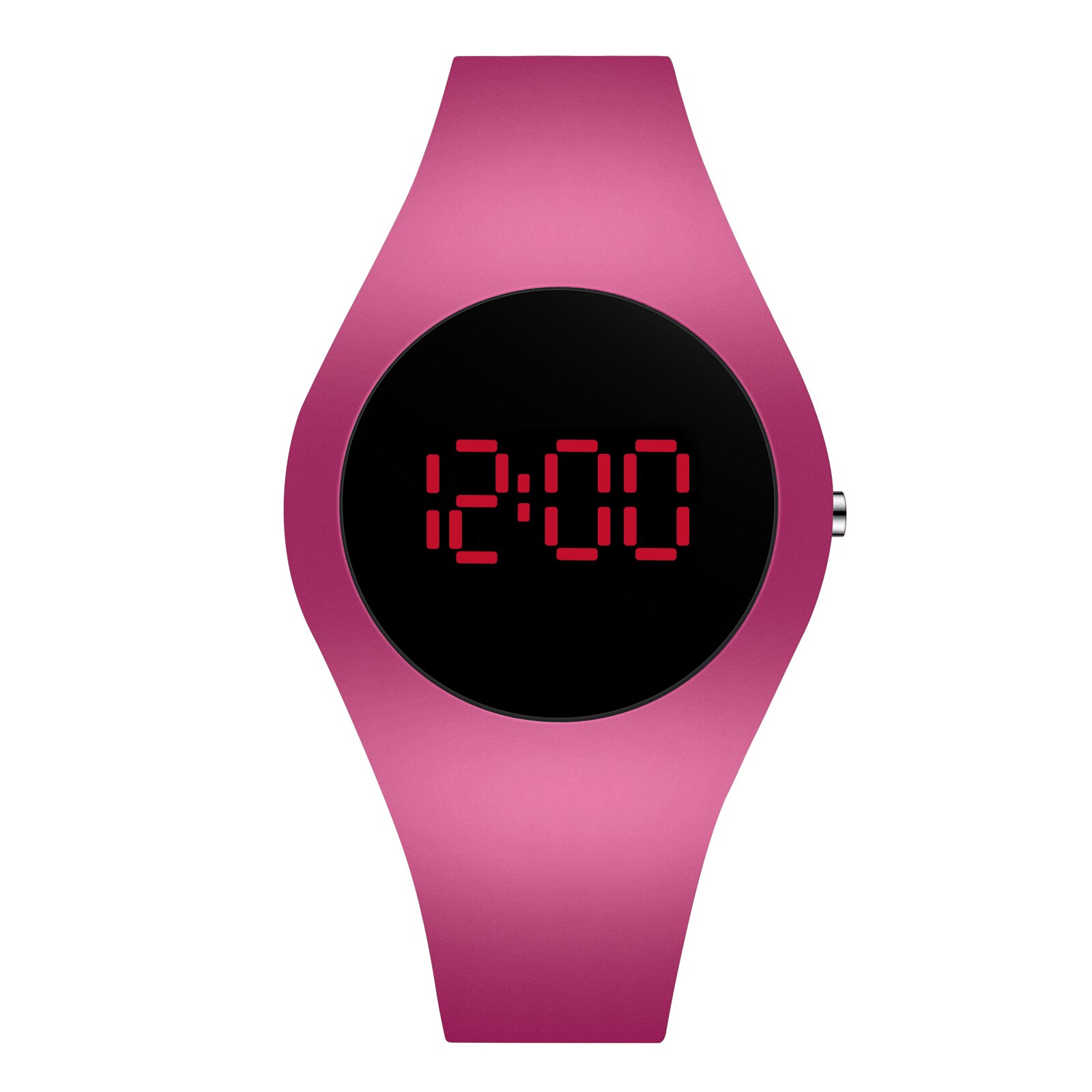 Reloj de para hombre, Ultra delgado, redondo, deportivo, reloj electrónico para estudiantes, reloj Digital impermeable para hombres, reloj Digital para mujer, reloj masculino: R1R-Rosered