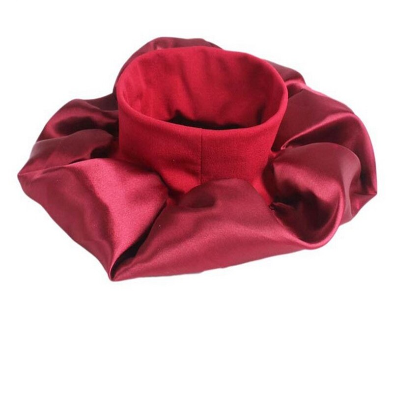 Bonnet en Satin pour femme 58cm | Bonnet de nuit, en soie, soins des cheveux longs, chapeau de tête ajustable, chapeaux de douche