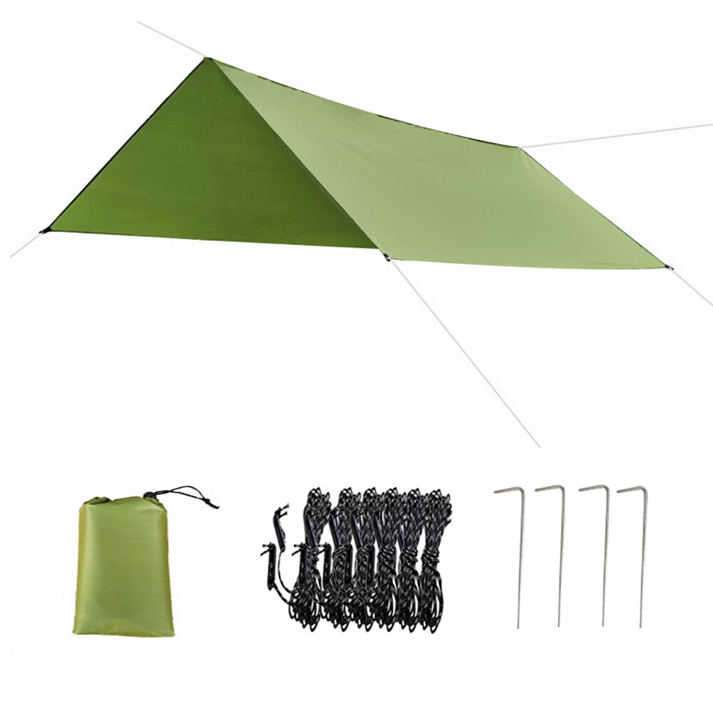 Multifunktionelt telt presenning vandtæt kraftig skygge sejl solsejlads udendørs 118 x 118 inches til rejsecamping  zj55
