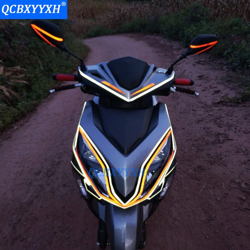 QCBXYYXH 5M * 1CM tiras reflectantes pegatinas coche-estilismo decoración de la motocicleta automóviles bicicletas de seguridad advertencia cintas para marcar