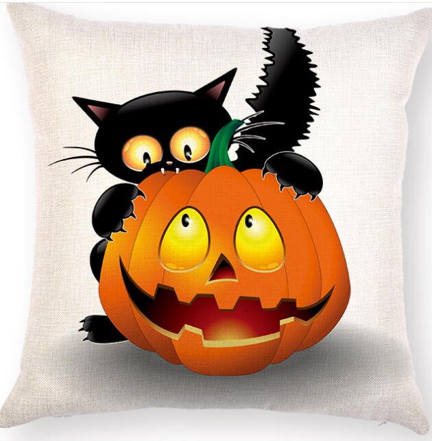 Kissen abdeckungen für Sofa Halloween kreative hause Sofa Auto Kissen Abdeckung Druck kürbis kissen Hause Dekor kissen fallen PP51: Farbe 4