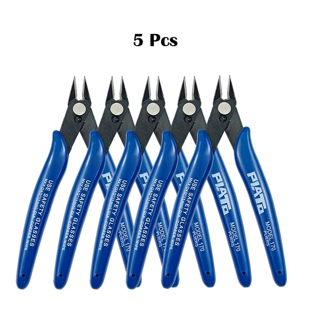 170-draadknipper DIY-trimmer Diagonale zijkniptang Kabeltang Rood Blauw Tang Hand Mini Knipt Flush Nipper Trimmer Handgereedschap: WHITE
