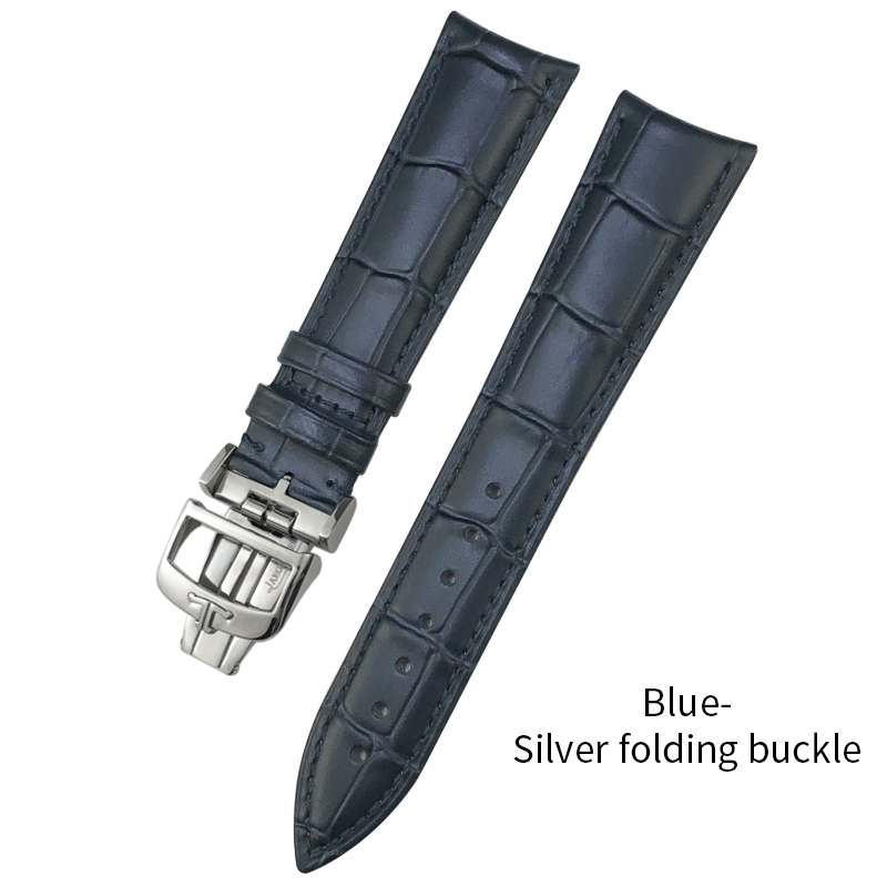 19mm 20mm 21mm 22mm Rindslederarmband mit gebogenem Ende für Jaeger LeCoultre Meister Kontrolle Weiches Echtleder-Uhrenarmband: Beige / 20mm