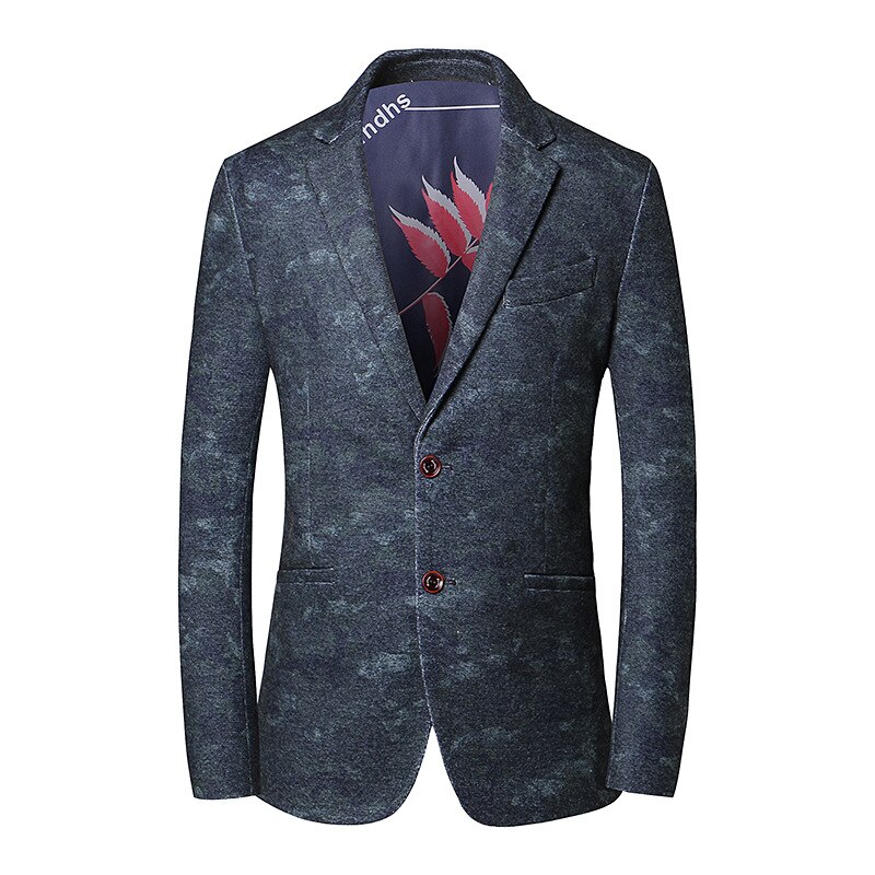Shenrun Men Spring Autumn Blazers Slim Fit Young Wool Blend Jackets Male Business Casual Suit Jacket Blue Olive Green
