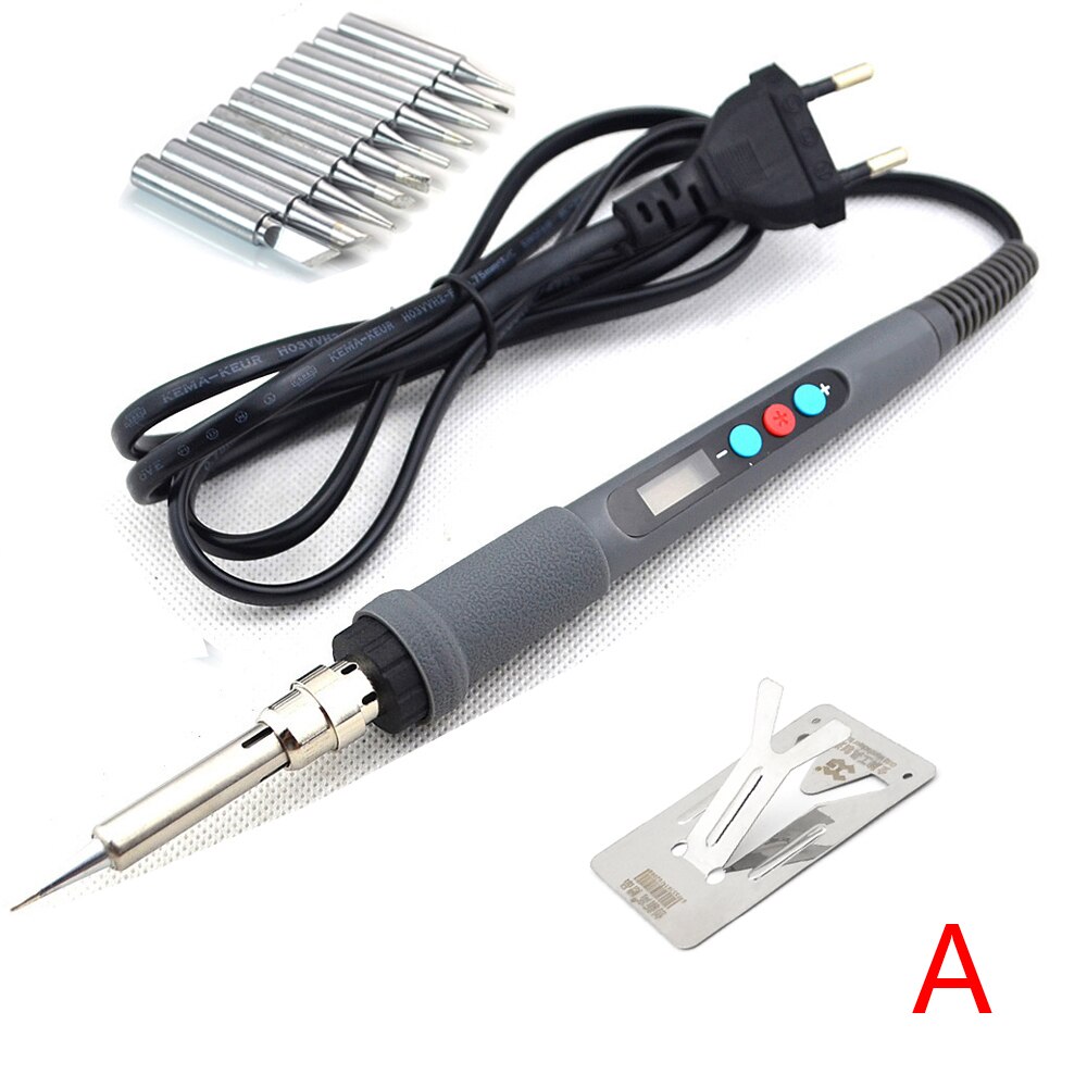 60W Constant Electric soldering iron temperature adjustable Welding Solder iron rework station soldering iron accessories 220V: 60W 10 TIP A
