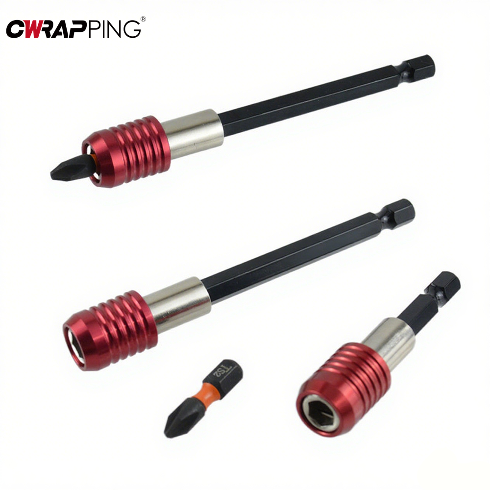 Zeshoekige verlenging Snelle gereedschapsets Vermogen 60-300 mm Accessoires Ontgrendelingsbatterij Zelfsluitend Sluit Dremel Schroevendraaiers Stang Rood