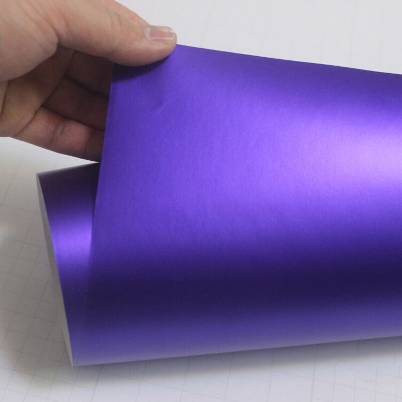 Décalcomanie voiture autocollant imperméable Auto enveloppe extérieure mat violet Anti-UV 30x150CM remplacement