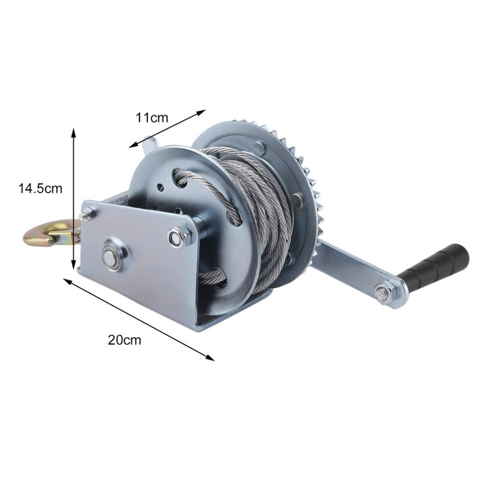 Manual Winch1000lbs Truck Auto Lifting Sling 10M Boat Car Lift Winch Heavy Duty Hand Power Puller Hand Tools