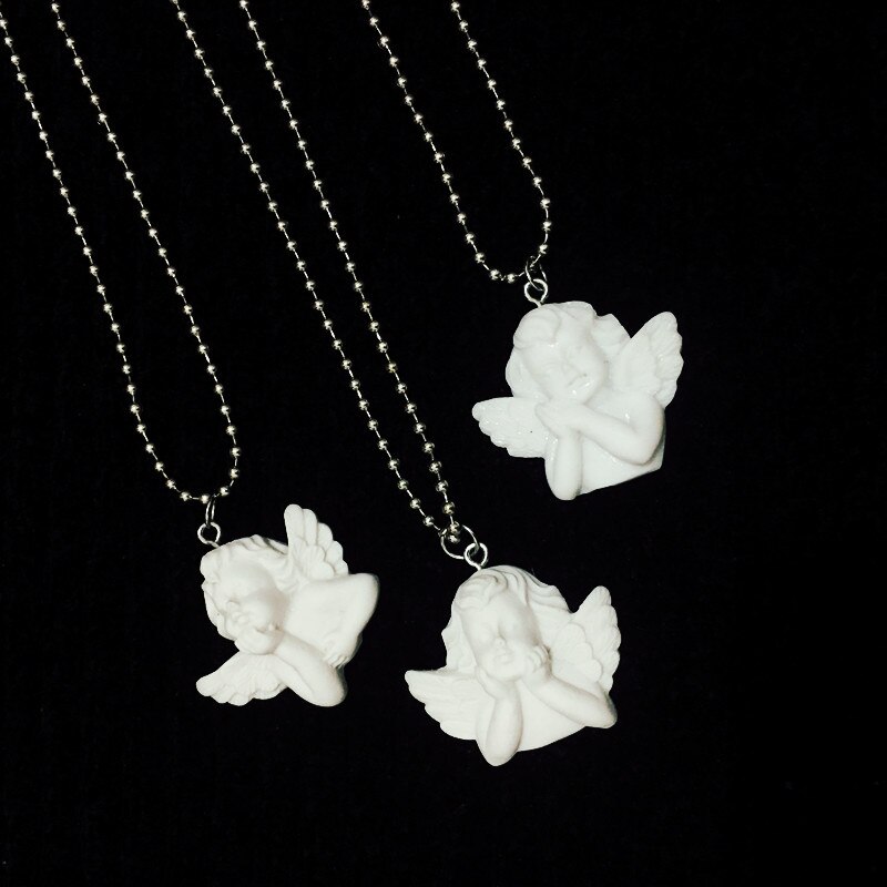 Hanger Rvs Ketting Leuke Cupido Angel Lange Keten Baby Vormige Sieraden Sweetheart voor Vrouwen Mannen Vriendschap Meisje