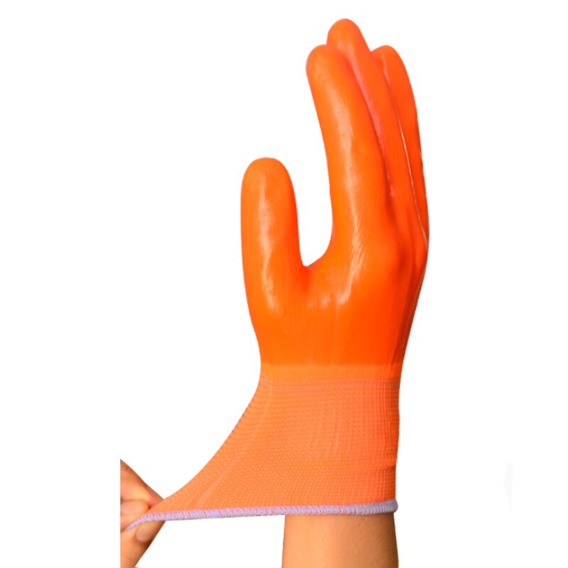 Guantes de PVC de látex para el hogar, resistentes al agua, totalmente recubiertos, para trabajo de carpintería, protección contra el frío, guantes de jardinería