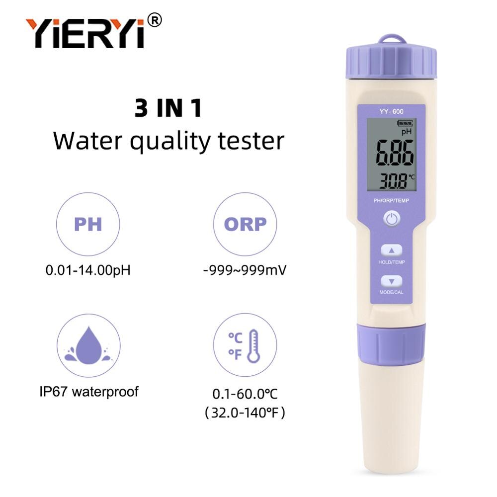Lcd digital medidor de ph orp tester quantidade de água medidor orp retroiluminação redução oxidação potencial mv ferramentas: YY-600A