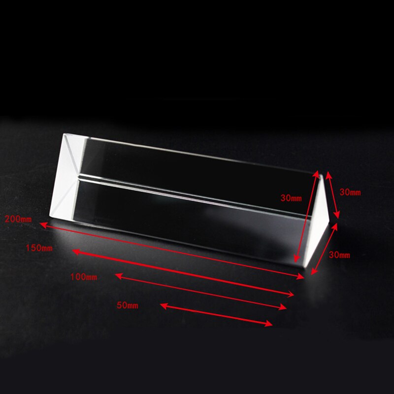 30*30*30*50 Physical Refraction Rainbow Prism Physical Prism Optical Triangular Prism Refractor K9 Triangular Prism