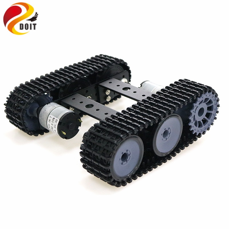 Mini TP100 Aluminium Legierung Panzer Roboter Chassis Raupe Plattform Mit 12 v 350 rpm Motor- DIY Arduino Unmontiert Bausatz