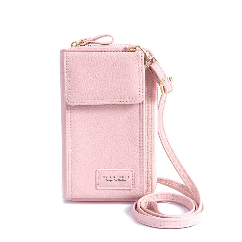 Kvinnors mini axelväskor damer lychee mönster telefon handväska handväska kvinnlig dragkedja plånbok liten crossbody messenger väska