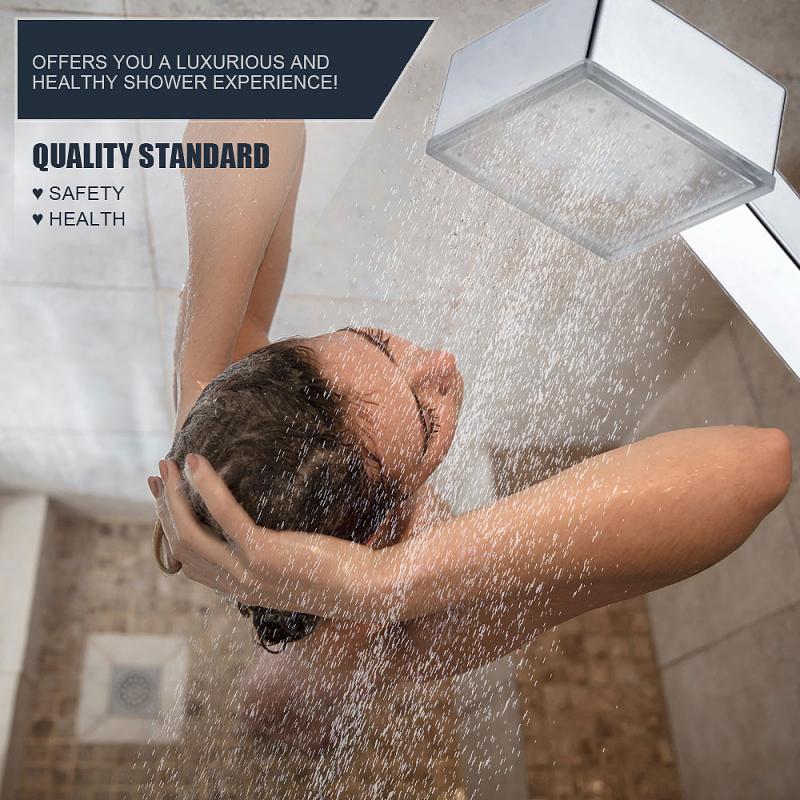 LED Square Bathroom Handheld Shower Head Home Bath Rainbow Changing LED Shower Head Bathroom Showerheads Bathroom Products