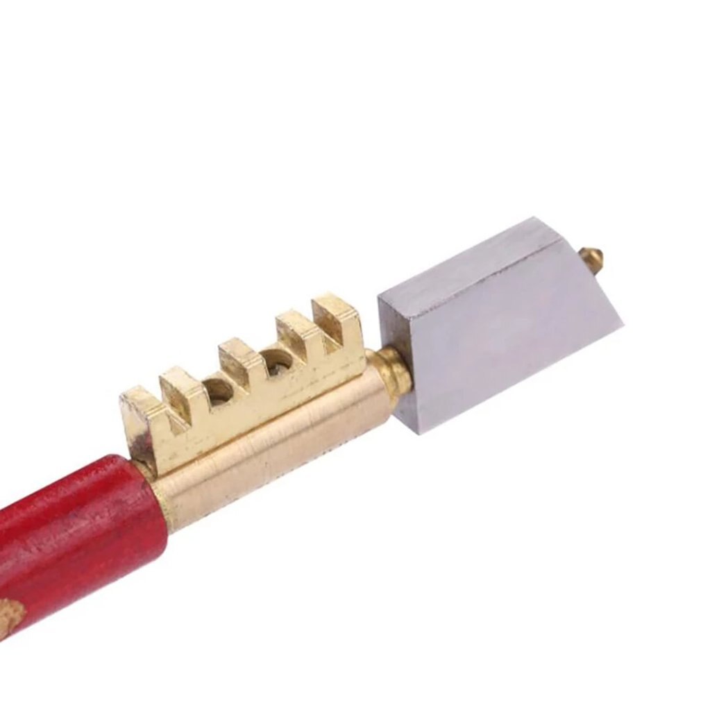 Diamond Tipped Wooden Handle Glass Cutter Tool With 10mm Scale Cutter For Glass Mosaic And Pencil Shape Tiles