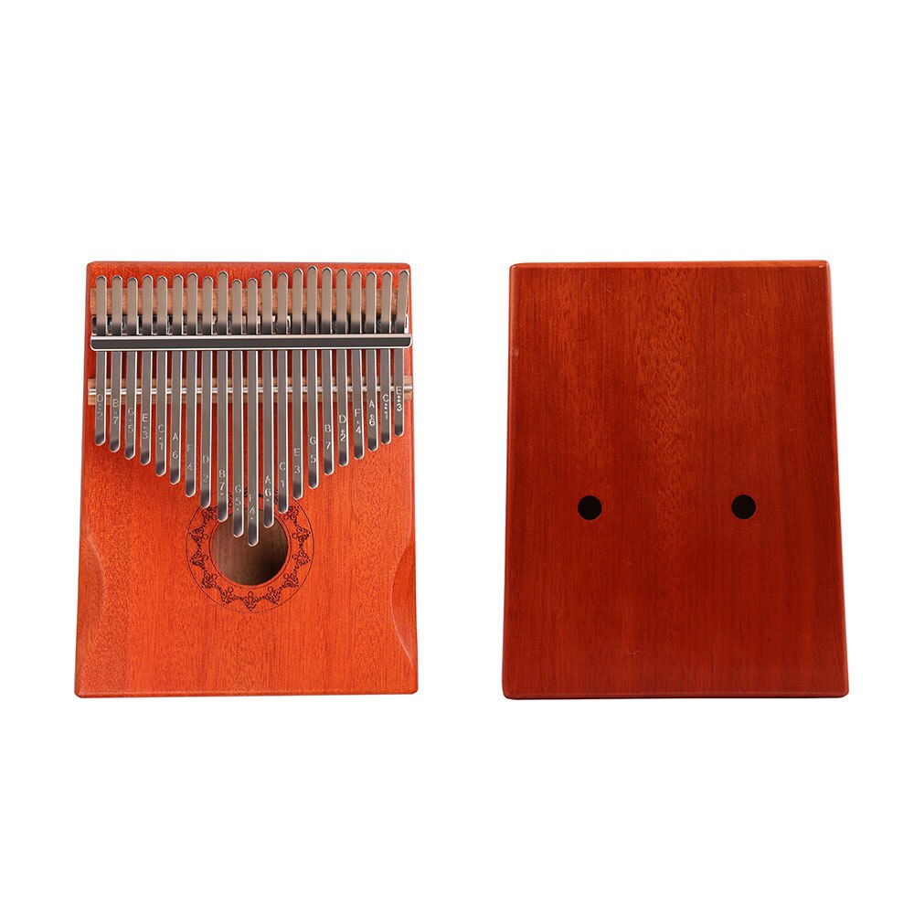 Kalimba Mbira-Piano de madera portátil de 21 teclas, con bolsa de transporte, martillo de afinación, paño de limpieza, pegatinas protectoras para dedos