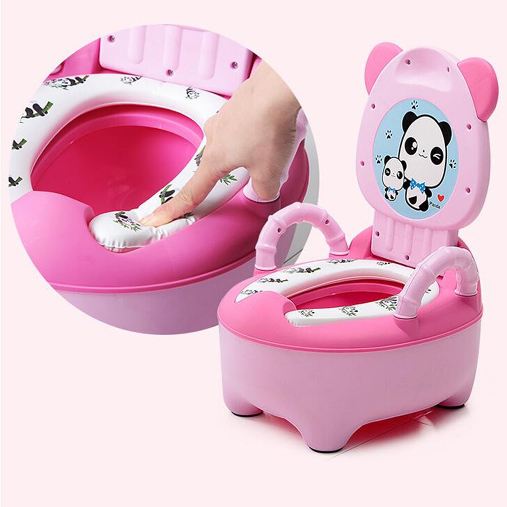 Baby Jongen Meisje Wc Pot Kinderen Potty Toilet Seat Baby Zindelijkheidstraining Draagbare Toiletten Ondersteek Comfortabele Rugleuning Cartoon Pot