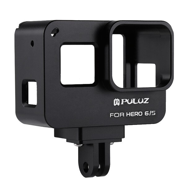 Puluz hard sak til gopro helt 7 svart 6 hus skall beskyttende bur + forsikringsramme hus til gå pro helt 5/6 helt: Svart
