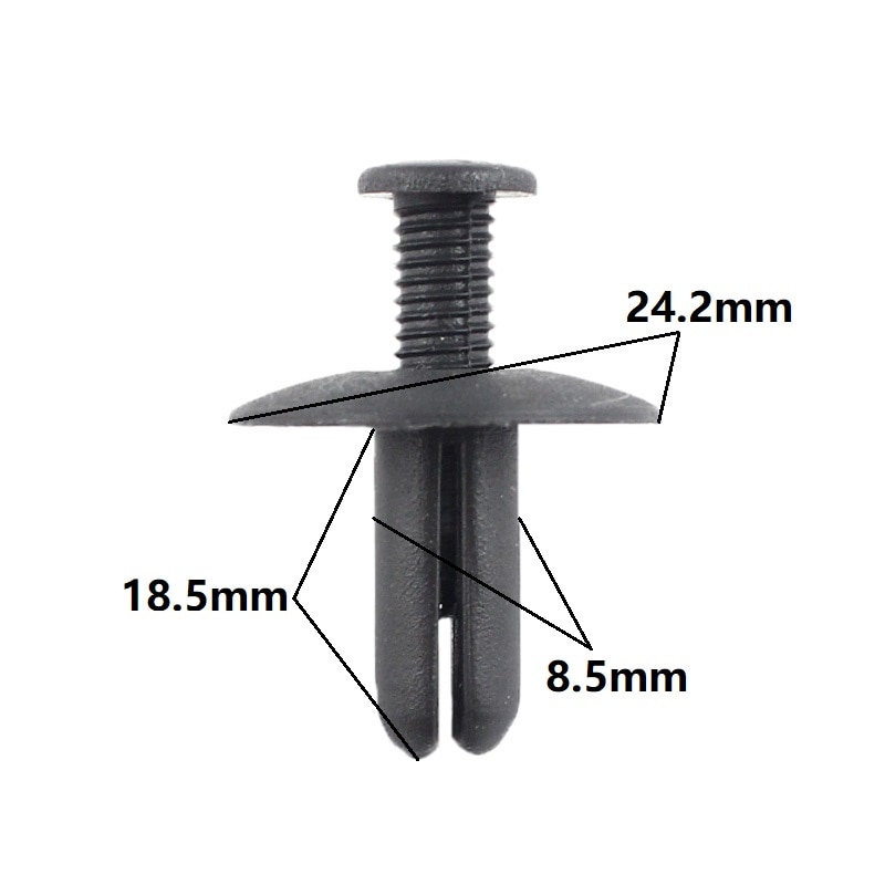 Muovinen ruuvi push  in 8.5mm laajennuskiinnityspidike paneelin viimeistely yleisauton kiinnitys