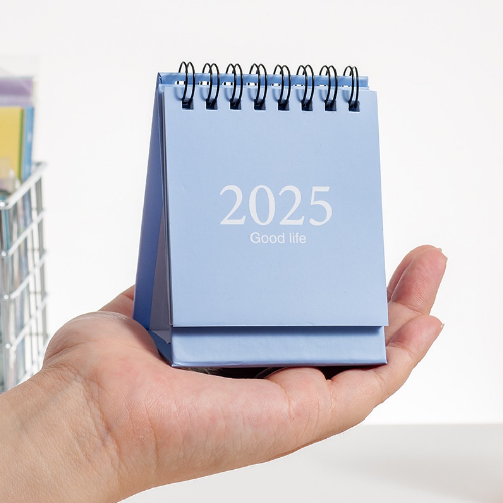English Mini Desk Calendar Office Stationery Supplies Desktop Calendar With Stickers Daily Memo Calendar Planner