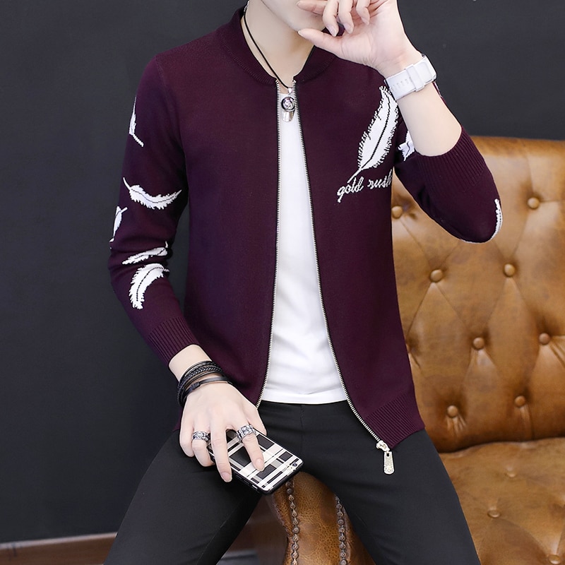 Men's Sweater Coat Wool Sweater Jackets Men Zipper Sweater Men Knitted Coat Male pull Casual Slim Cardigan Men Knitwear