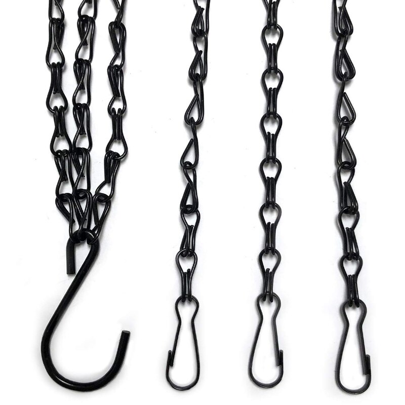 AYHF-6 Pack Hanging Chain, HEAVY DUTY 50cm Hanging Flower Basket Replacement Chain -3 Point Garden Plant Hanger for Outdoor or I