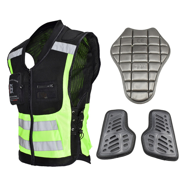 GHOST RACING Back Chest protector Motorcycle jcaket vest built-in protective gear Motobike Motocross Riding Off-Road Safety Vest